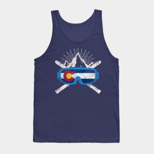 Colorado Flag Ski Skiing Tank Top